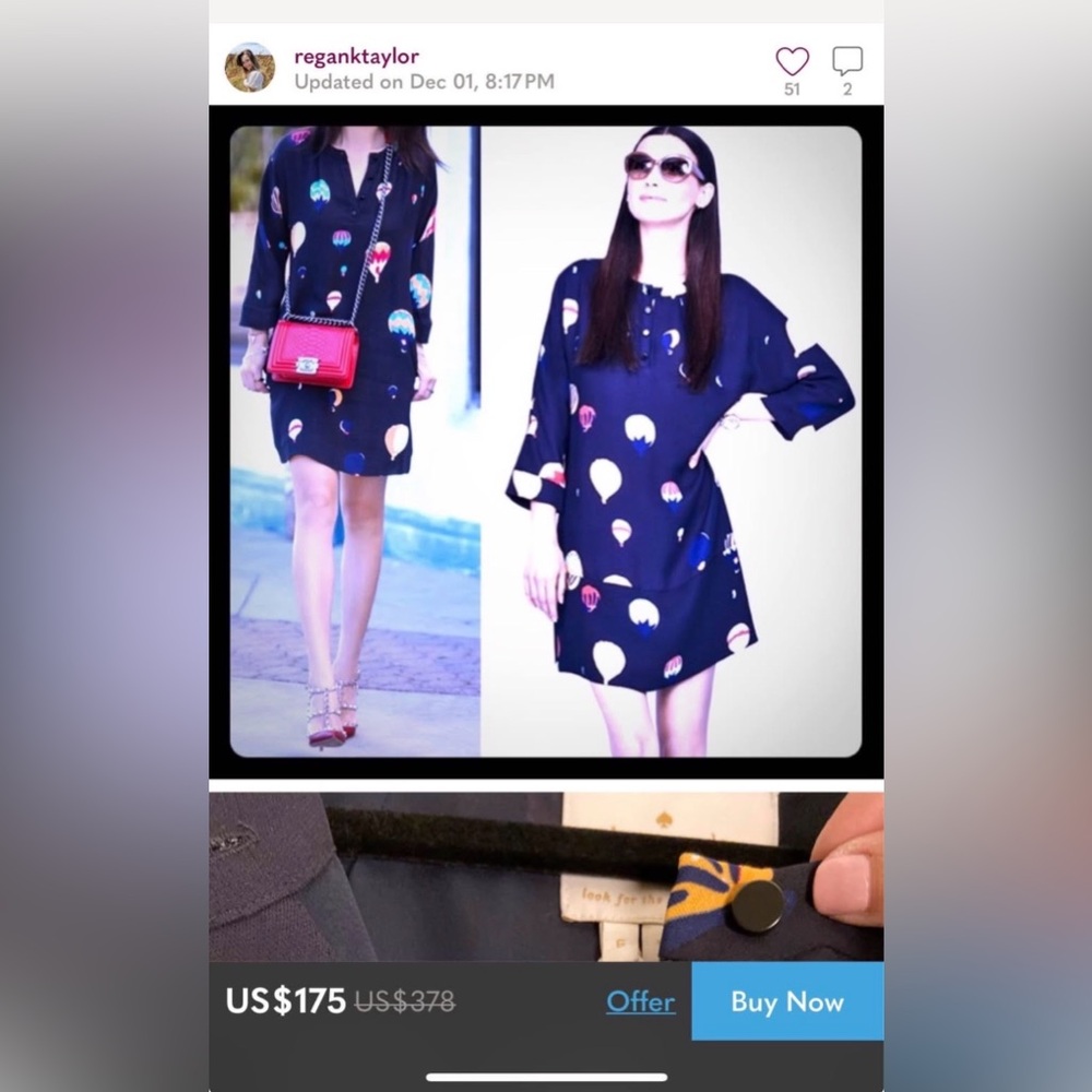 Kate Spade Navy Blue Garment - Picture 3 of 12